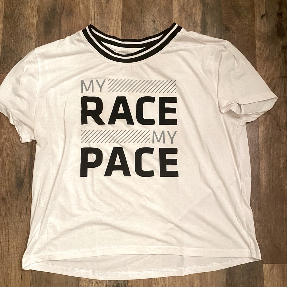 Orangetheory White Crop T-shirt